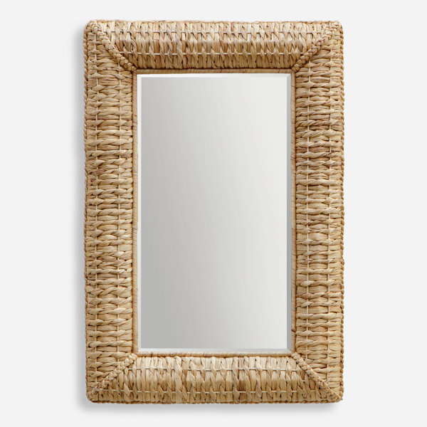 Birch Lane™ Janie Seagrass Rectangle Wall Mirror Wayfair